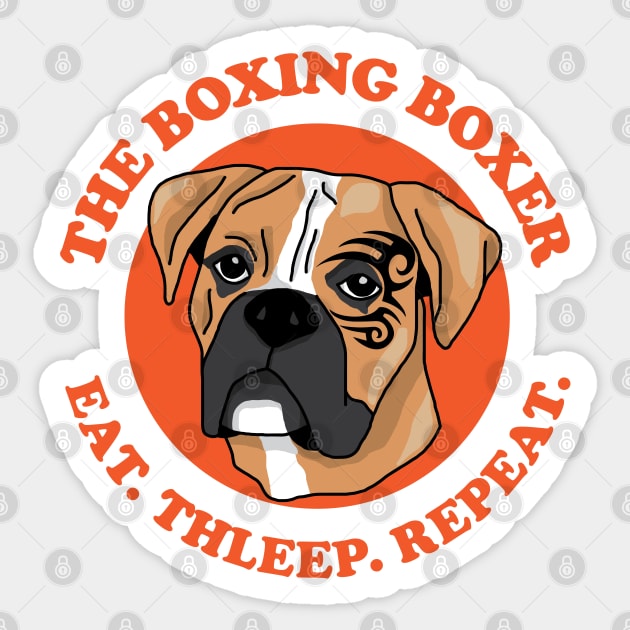 The Boxing Boxer Sticker by inotyler